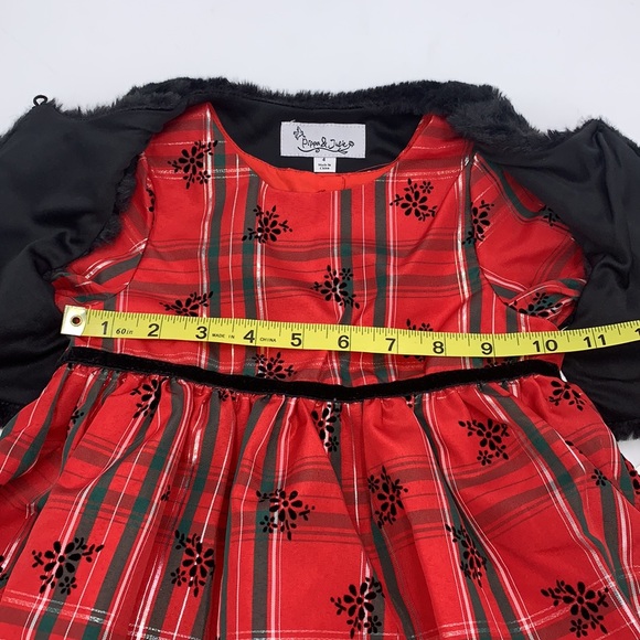 Pippa & Julie 2 Piece Red & Black Plaid Dress Set Size 4 - Picture 13 of 16